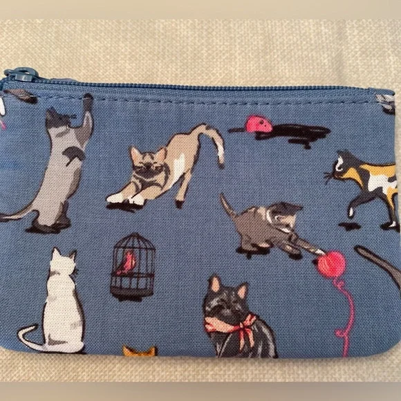 Vera Bradley Zip ID Case with Key Ring in Cats Meow.  NEW - Picture 2 of 6